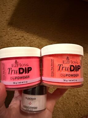 TruDIP Dip Powder Set - Bright Pink & Coral Shades
